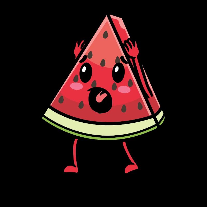 Émoticône de pastèque Melon Fruit Kawaii