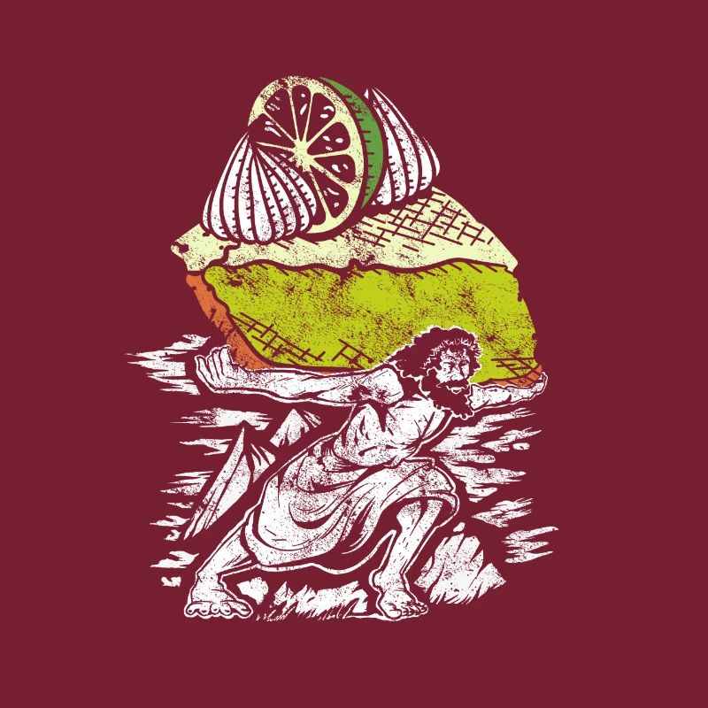 Drôle de conception de gâteau au citron