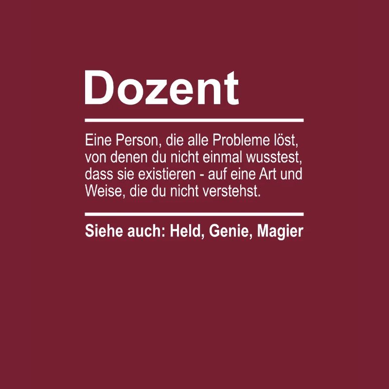 Dozent Definition Lustig Spruch Männer Beruf