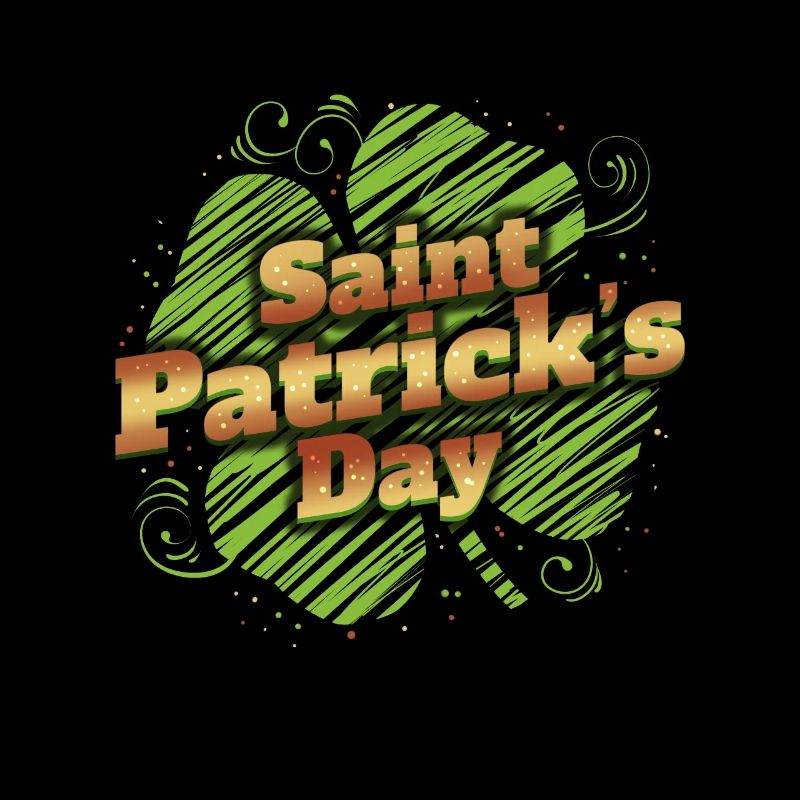 Stylized Four Leaf Clover Shamrock For St