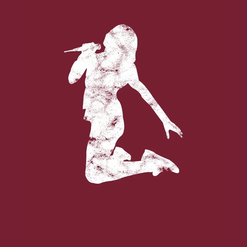 Silhouette de chanteuse chanteuse