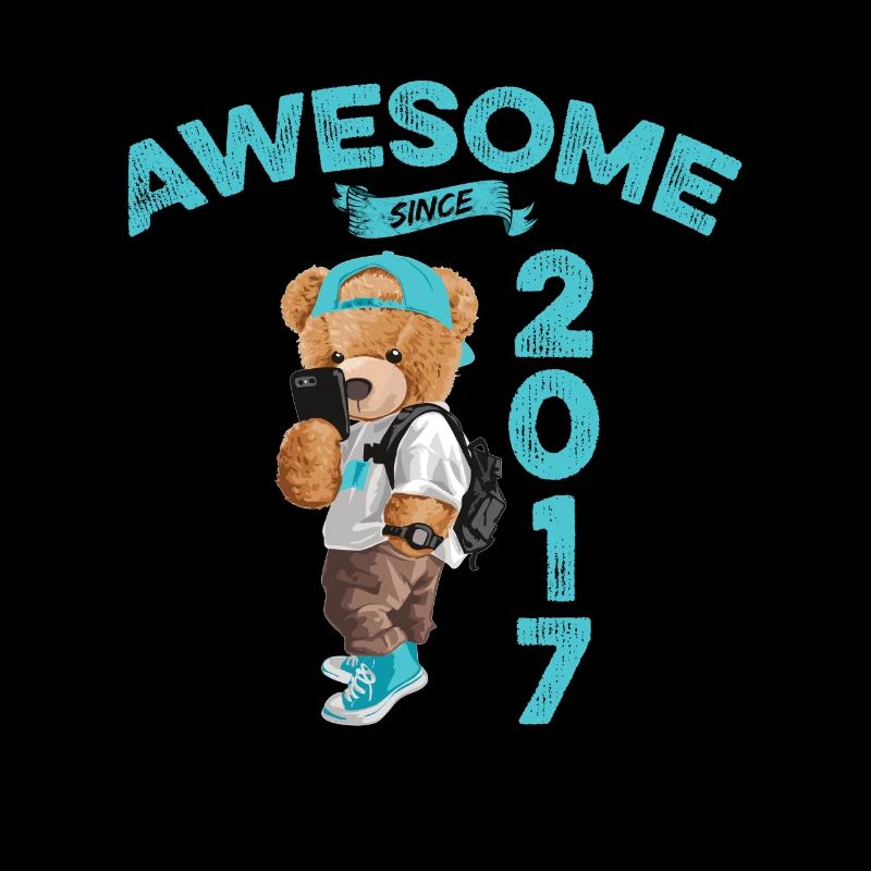 2017 Geburtstag Teddy Bär Awesome since