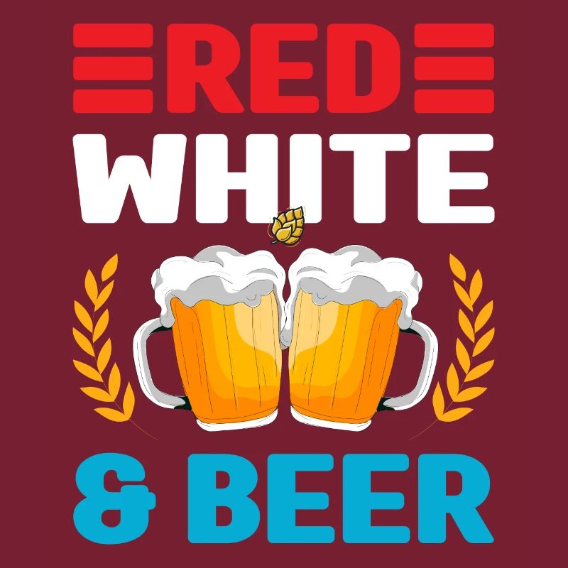 Red White & Beer Drinker American 4. Juli