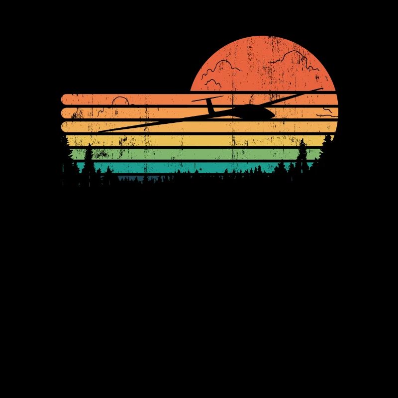 Retro Glider Pilot Glider Flyer