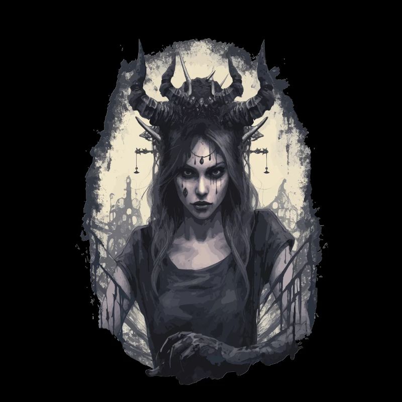 Séduction Fille Devil Evil Goth Gothique Dark