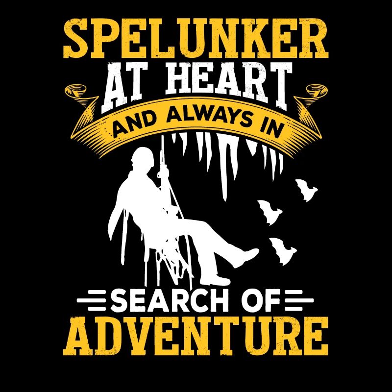 Spéléologue Speleologist Dans la grotte du cœur