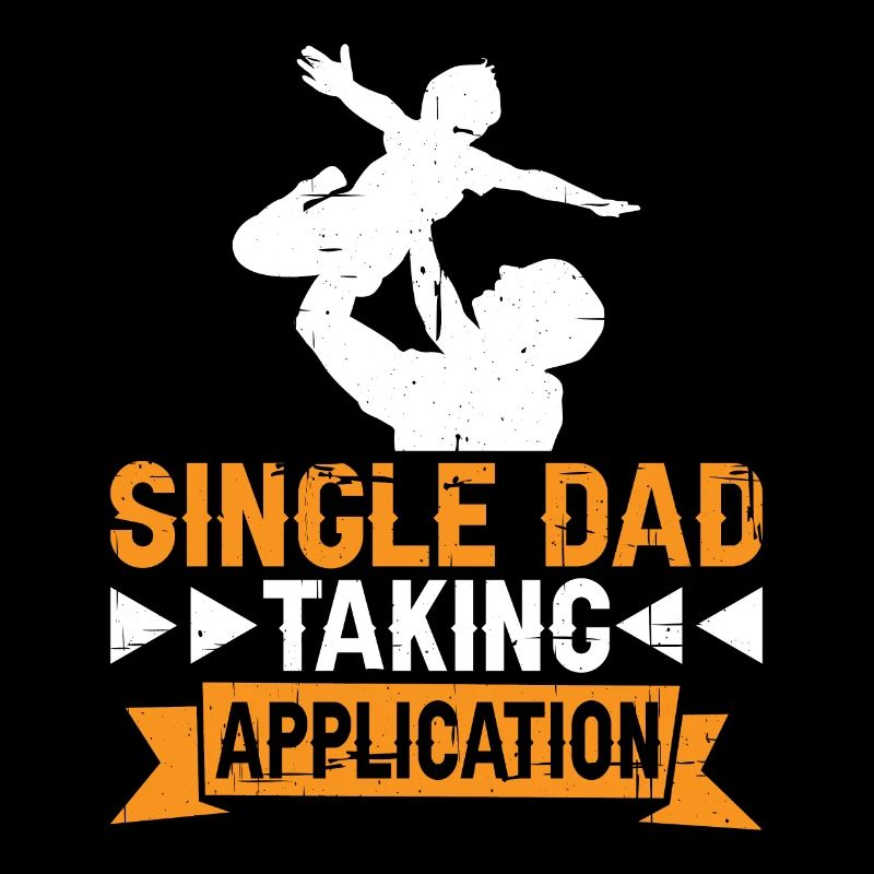 Papa célibataire prenant l’application 7