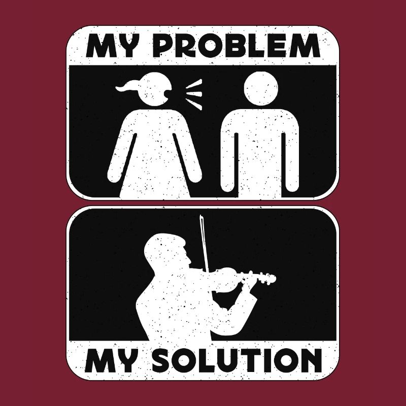 Violin Player My Problem My Solution Pictogram Dad