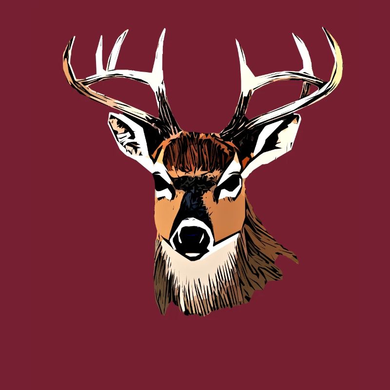 Rothirsch Geweih mit Hirschgeweih