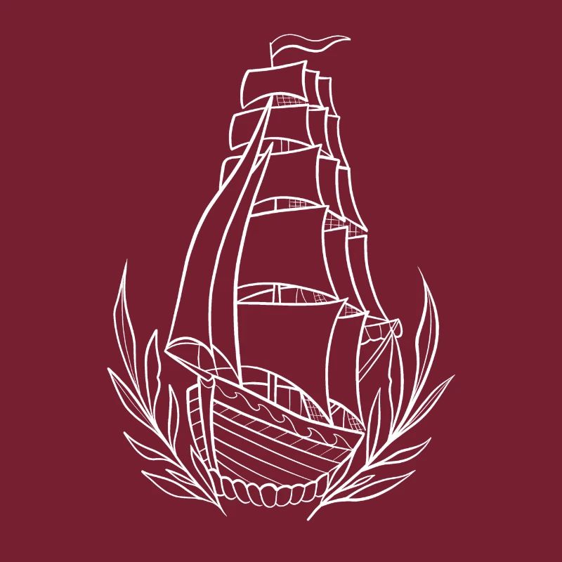 Boot und traditionelle weiße Blumen