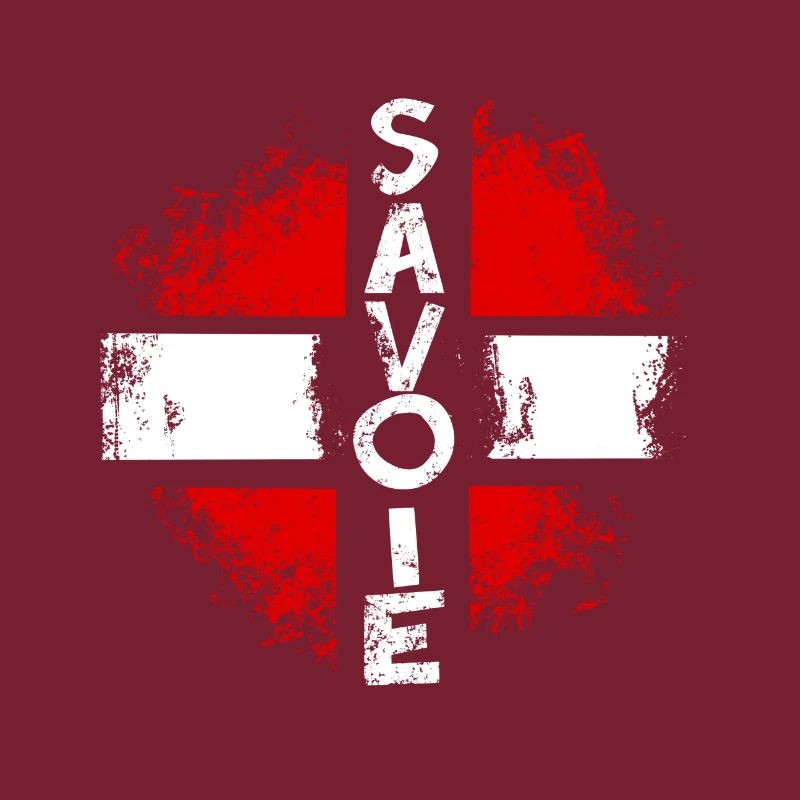 Drapeau Savoyard style usé