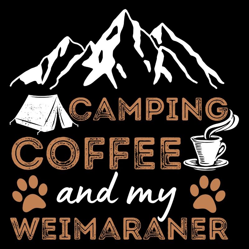 Weimaraner Kaffee Camping Hund Cafe