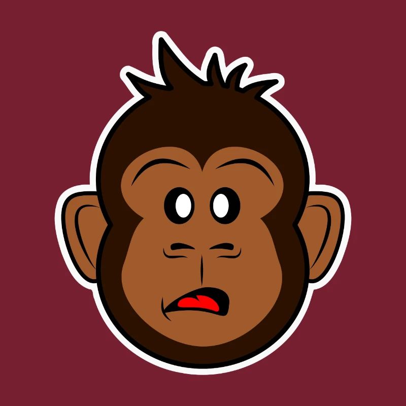 Funny monkey face cartoon monkey gift
