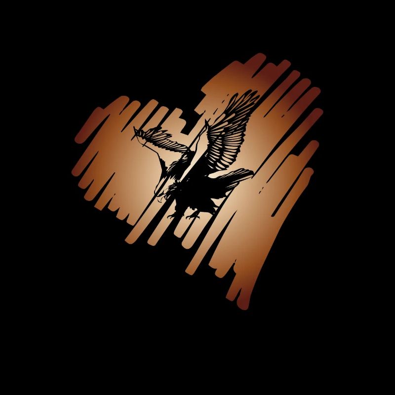 Heart with Eagle Golden Eagle Osprey White-tailed Eagle