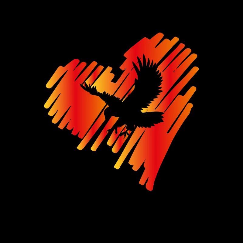 Heart with Eagle Golden Eagle Osprey White-tailed Eagle