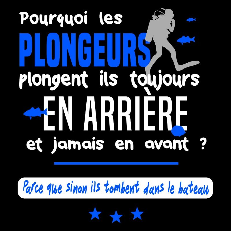 blague de plongeur sur un bateau