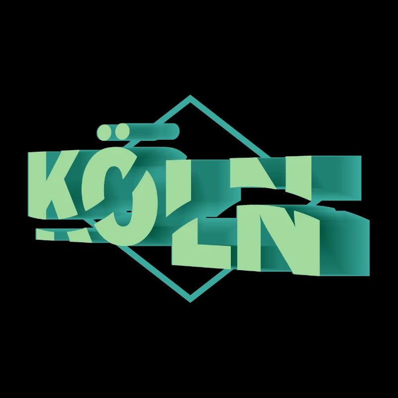 Cologne Germany City 3D Font Skyline