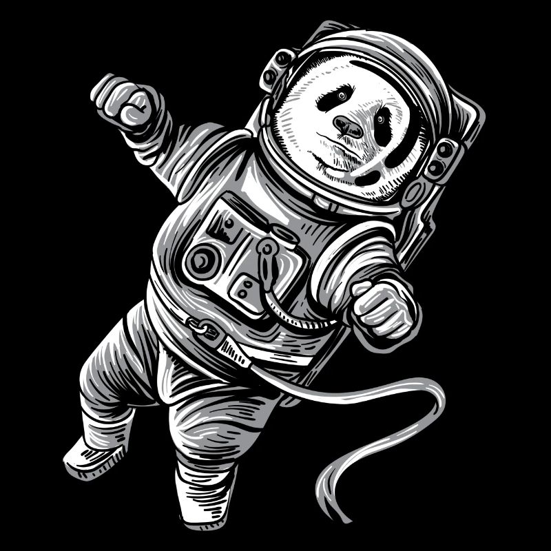 Panda d'astronaute dans l'espace Astropanda d'ours panda