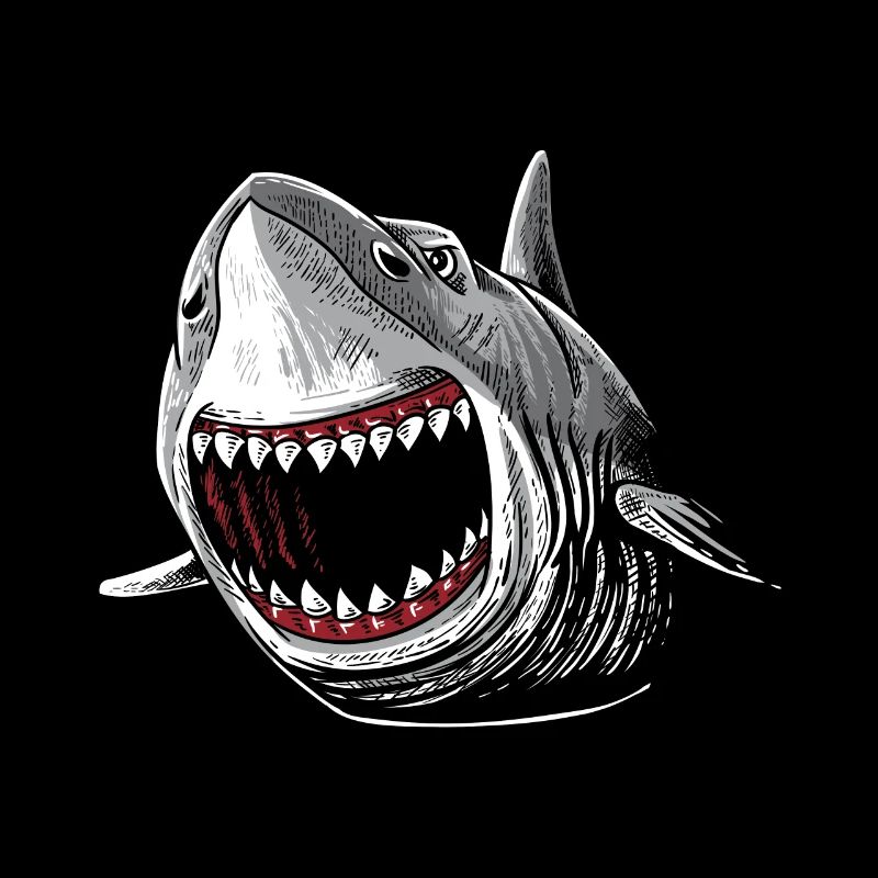 Hai-Angriffs-Hemd Megalodon riesiges Horror-Geschenk