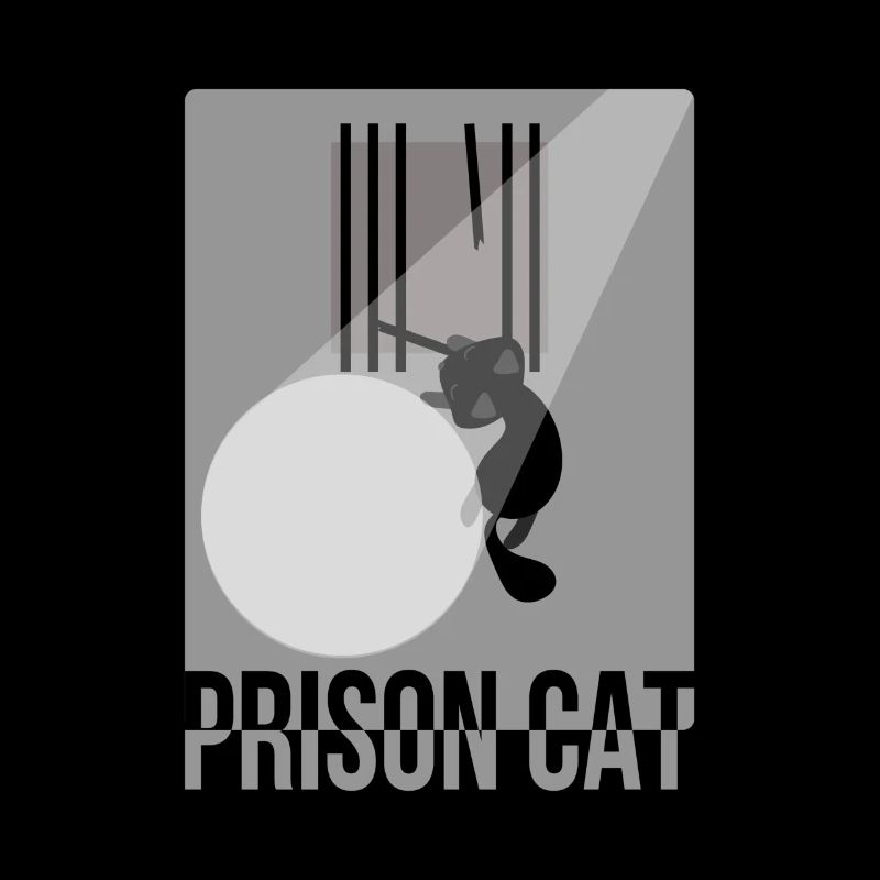 Chat Miau chat évasion de prison Drôle mignon