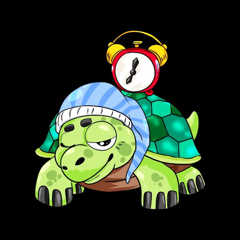 sleeping turtle late riser alarm clock gift