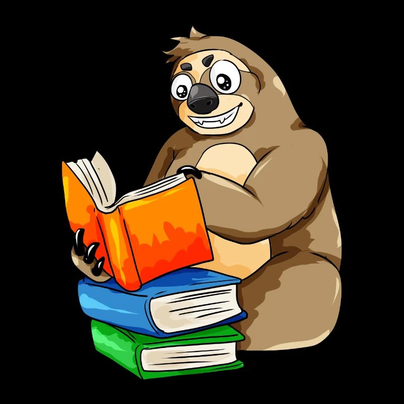 Reading Sloth Read Bookworm Bookworm Bookworm Book