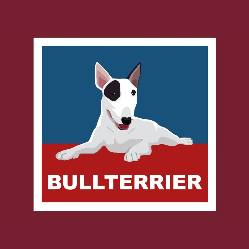 Bull Terrier, chien, dessin, chien de combat
