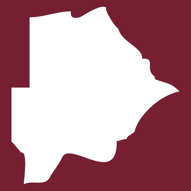 Drapeau de la carte du Botswana