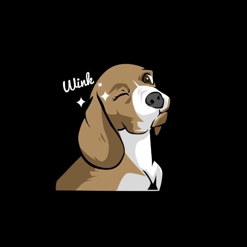 Beagle Dackel Zwinkern Geschenkidee