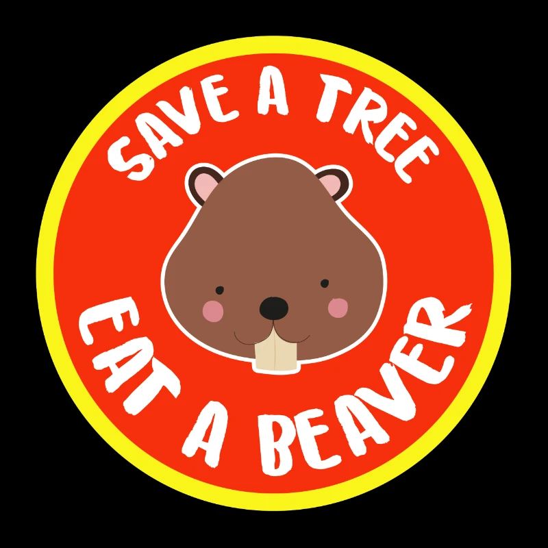 Bieber Bäume Umweltschutz süß Grillen Geschenkidee