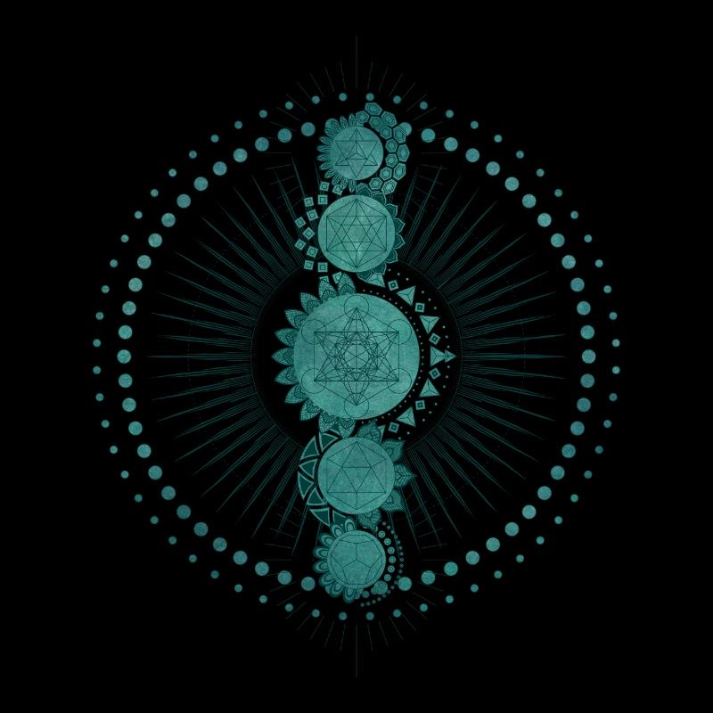 La transcendance sarcelle du cube de Metatron dans la géométrie sacrée