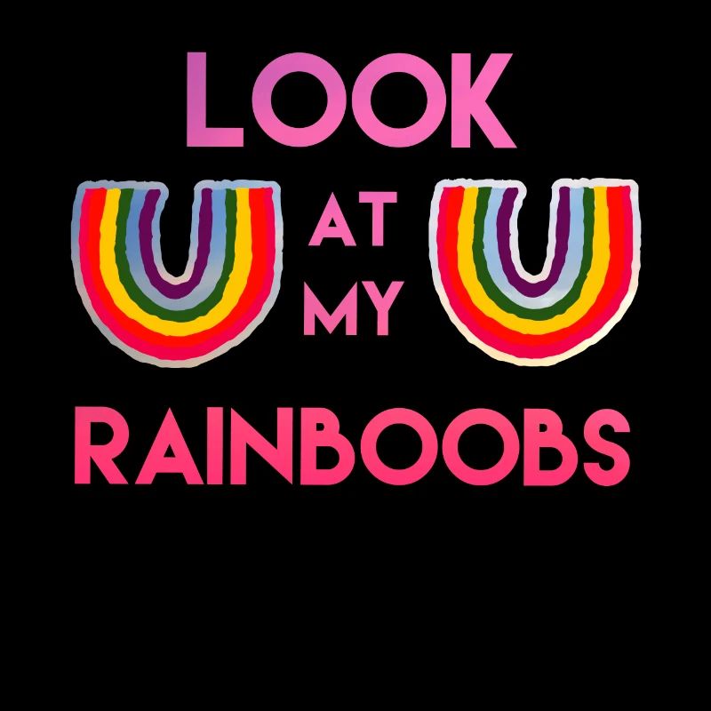 Lustige Regenbogen Brüste Titten Brust Geschenk