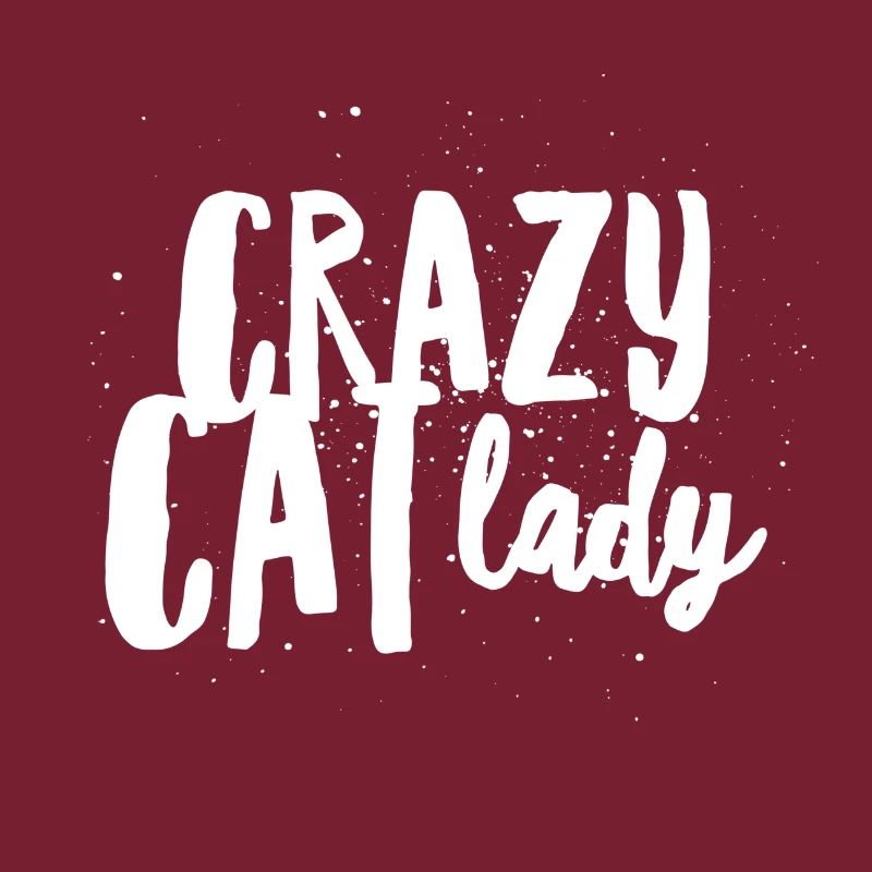 Fille folle d’amant drôle de chat de dame de chat