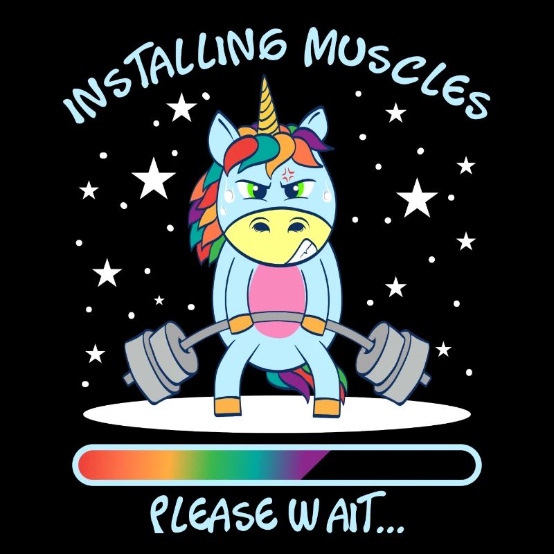 T-shirt "Installation de muscles" de la Licorne
