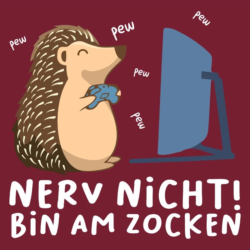 Bin am Zocken Gaming Igel