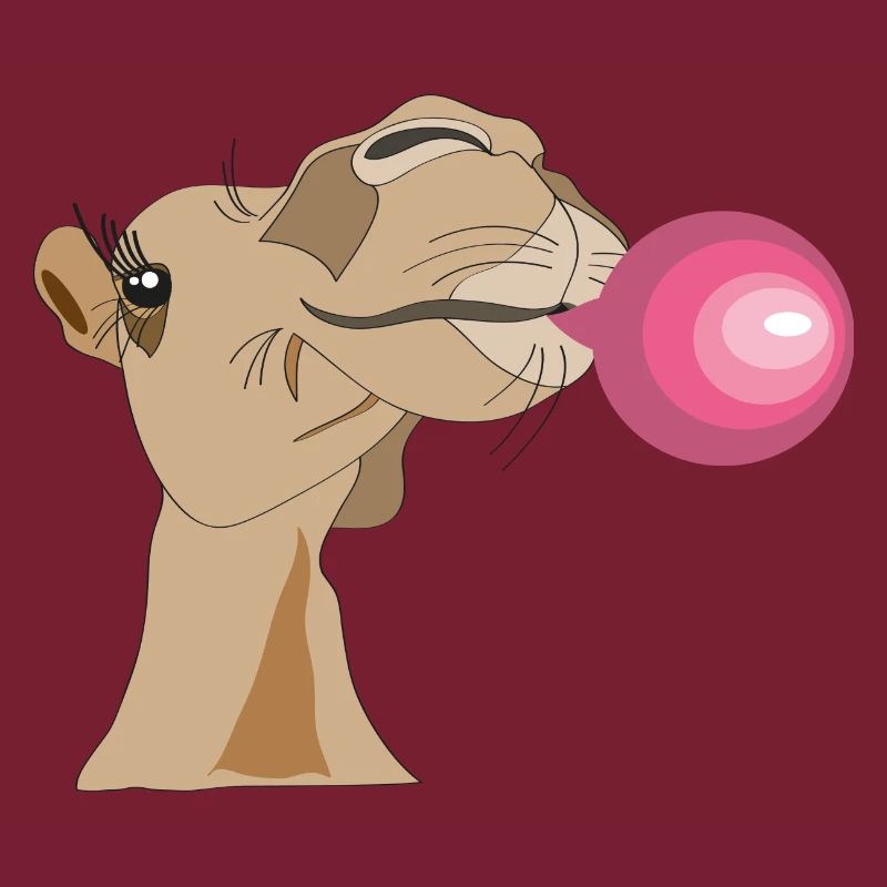 Chameau avec chewing-gum
