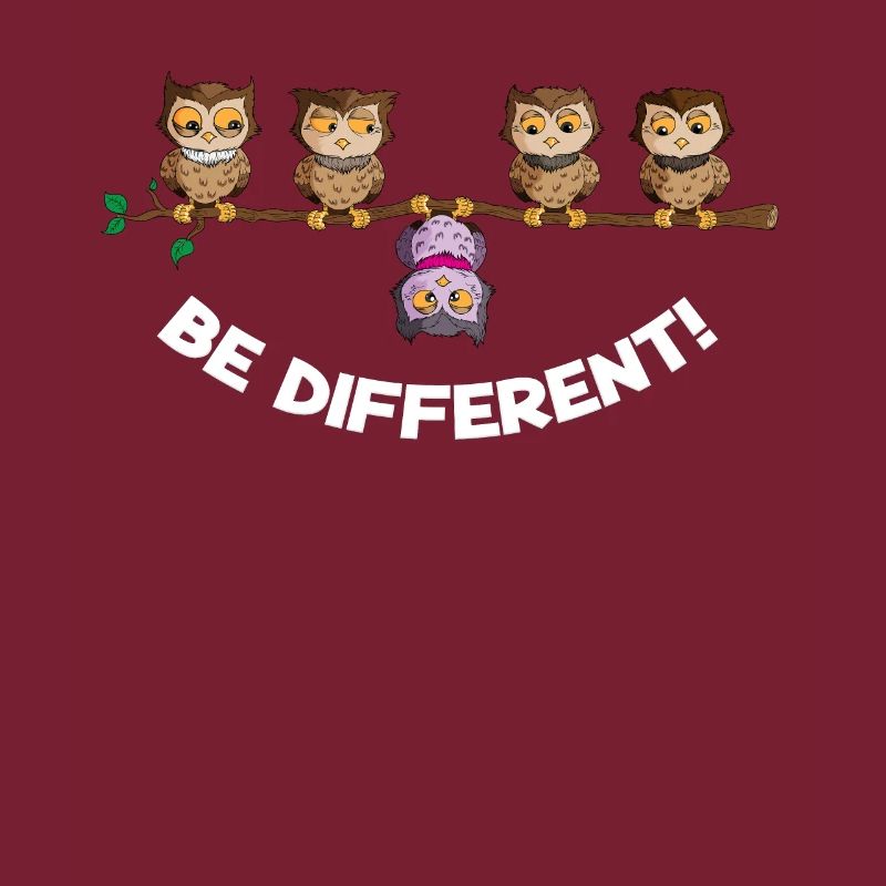 Nighteule be different Hiboux Oiseau Sei Anders