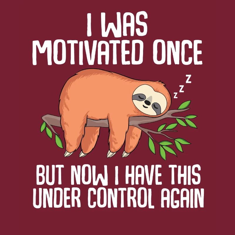 I Was Motivated Funny sloth employee work