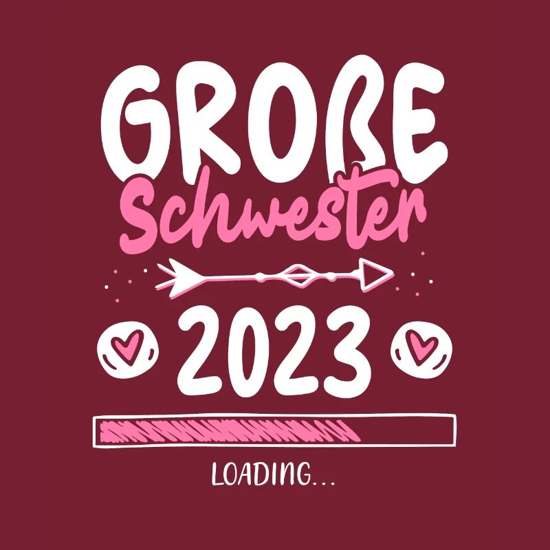 Große Schwester 2023 T-Shirt Loading Herz