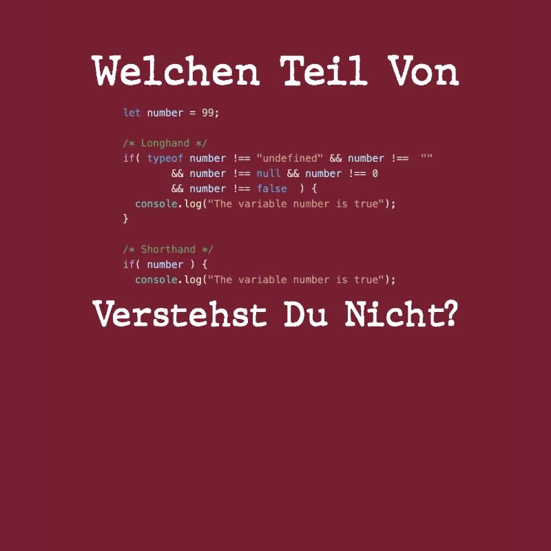 Welchen Teil Von Verstehst Du Nicht Programmierer