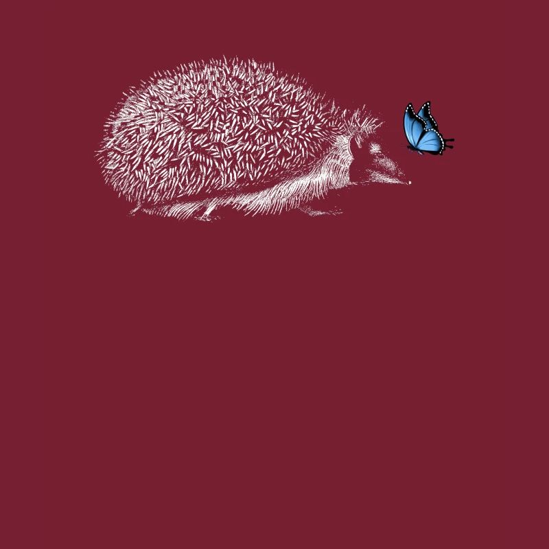 Igel mit Schmetterling