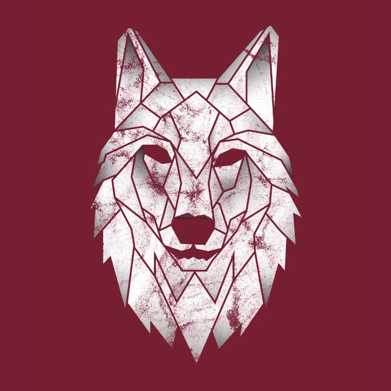 Cadeau de loups tatouage polygone poly triangle Wolf