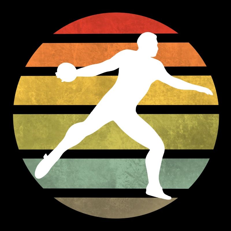 Diskuswerfen Diskuswurf Leichtathletik Retro Sport