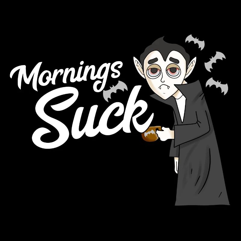 Vampir Morgenmuffel Arbeit Geburtstag Geschenkidee