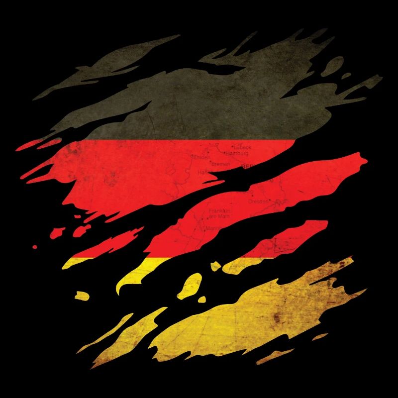 Germany - National flag, scratches, cracks