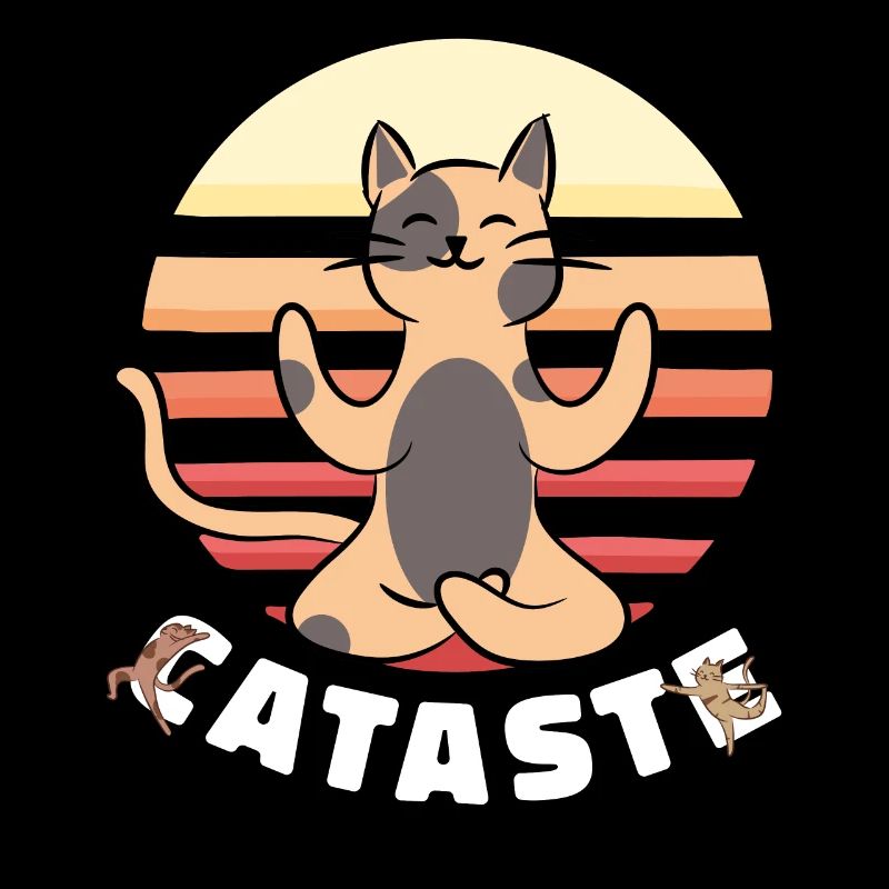 Namaste Funny Cats