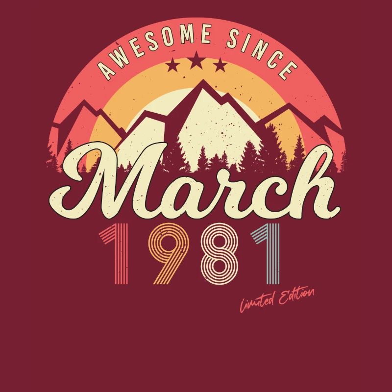 Né en mars 1981 Retro
