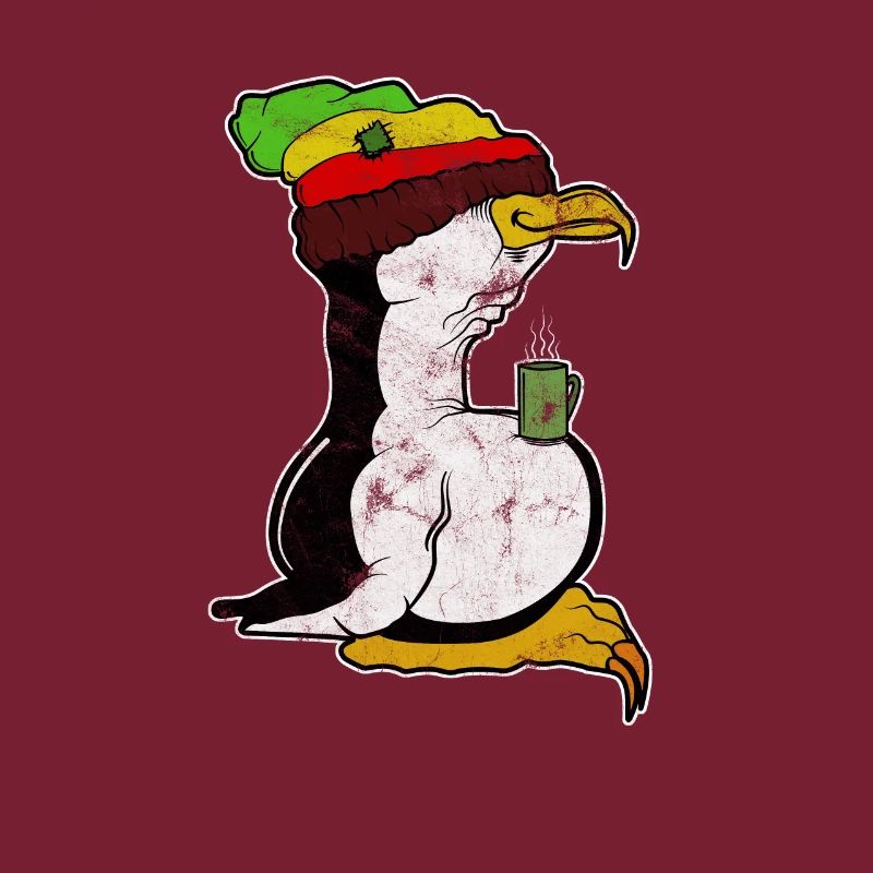 Tux Linux Pinguin Kaffee Pause Computer Nerd Retro