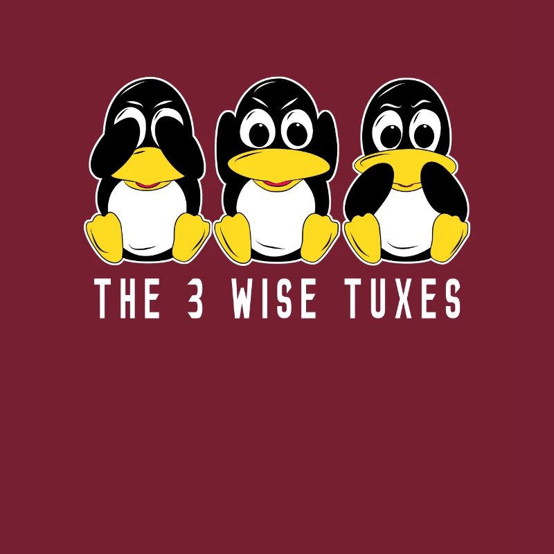 3 Linux Pinguine höre sehen sprechen Informatiker