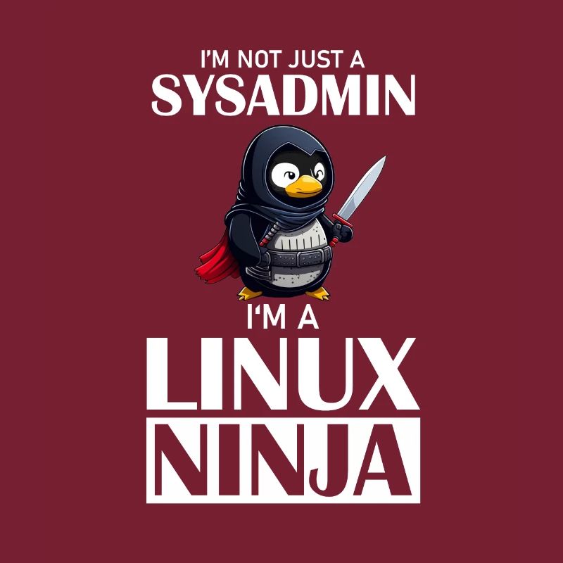 Linux Ninja I'm not a SysAdmin Tux Ninja Wizzard